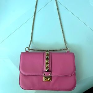 Valentino Rockstud Flap Leather Shoulder Bag